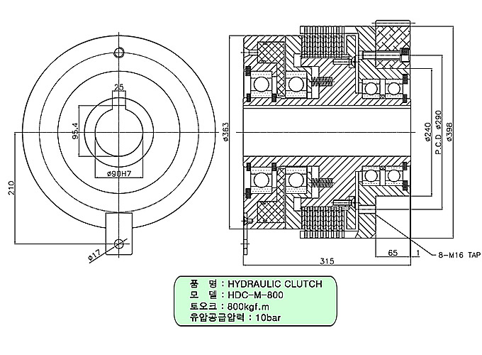 油压离合器  HDC-M-800